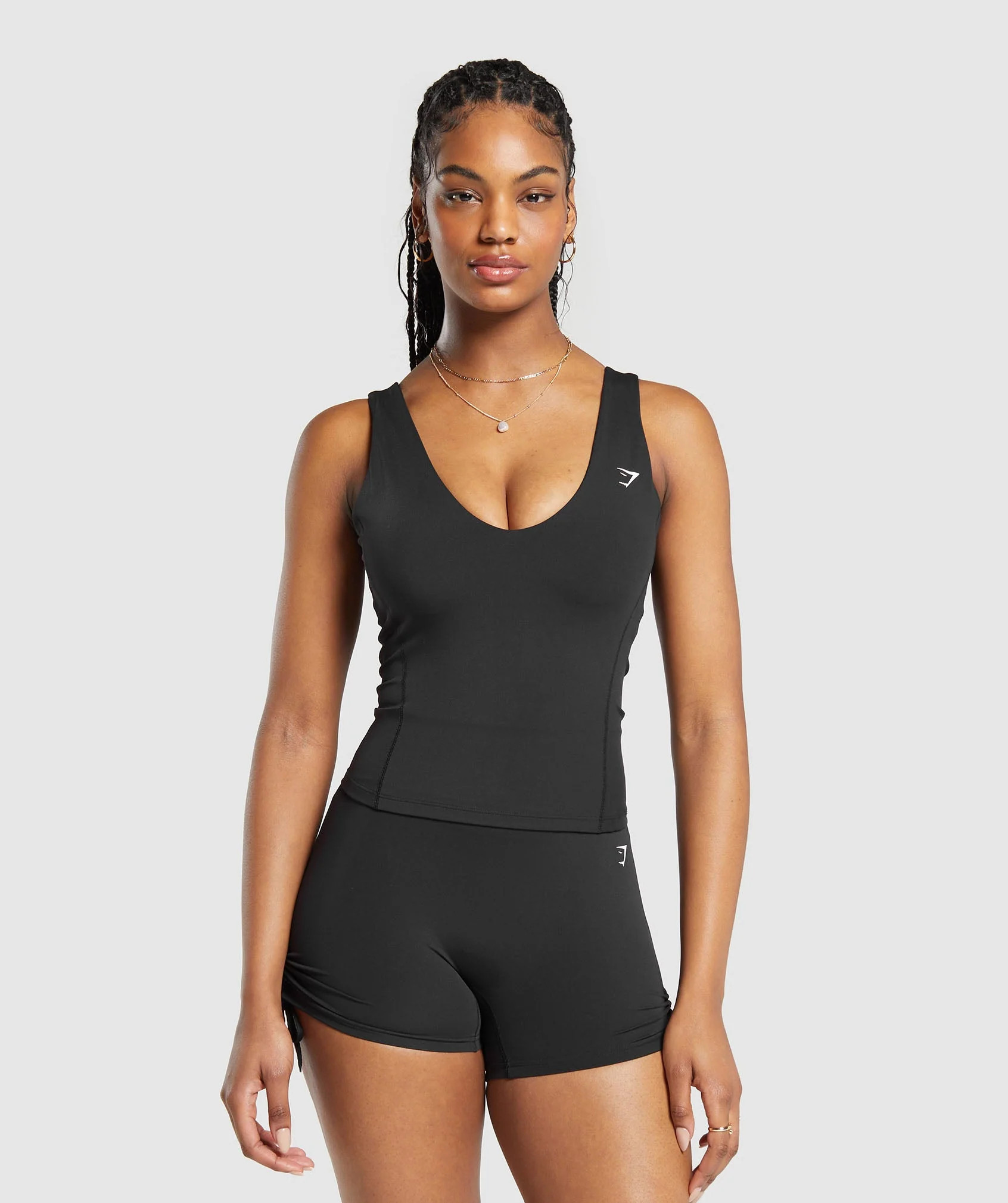 Gymshark Ruche Tank - Black | Gymshark US