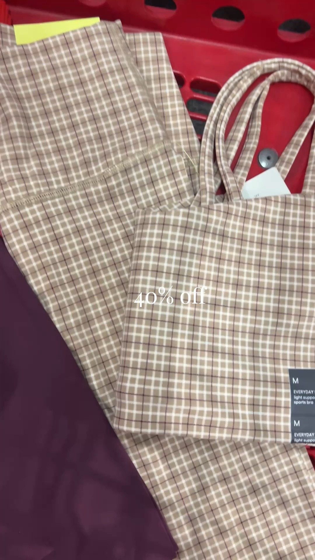 Target plaid activewear