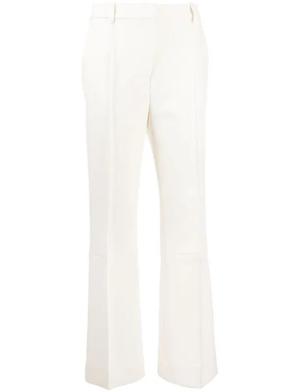 Victoria Beckham Tailored cotton-blend Trousers | Neutrals | FARFETCH | Farfetch Global