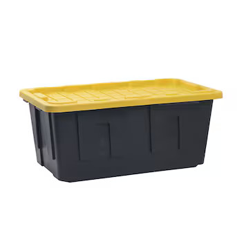 Project Source Commander X-large 40 -Gallons ( 160 -Quarts ) Black and Yellow Heavy Duty Stackabl... | Lowe's