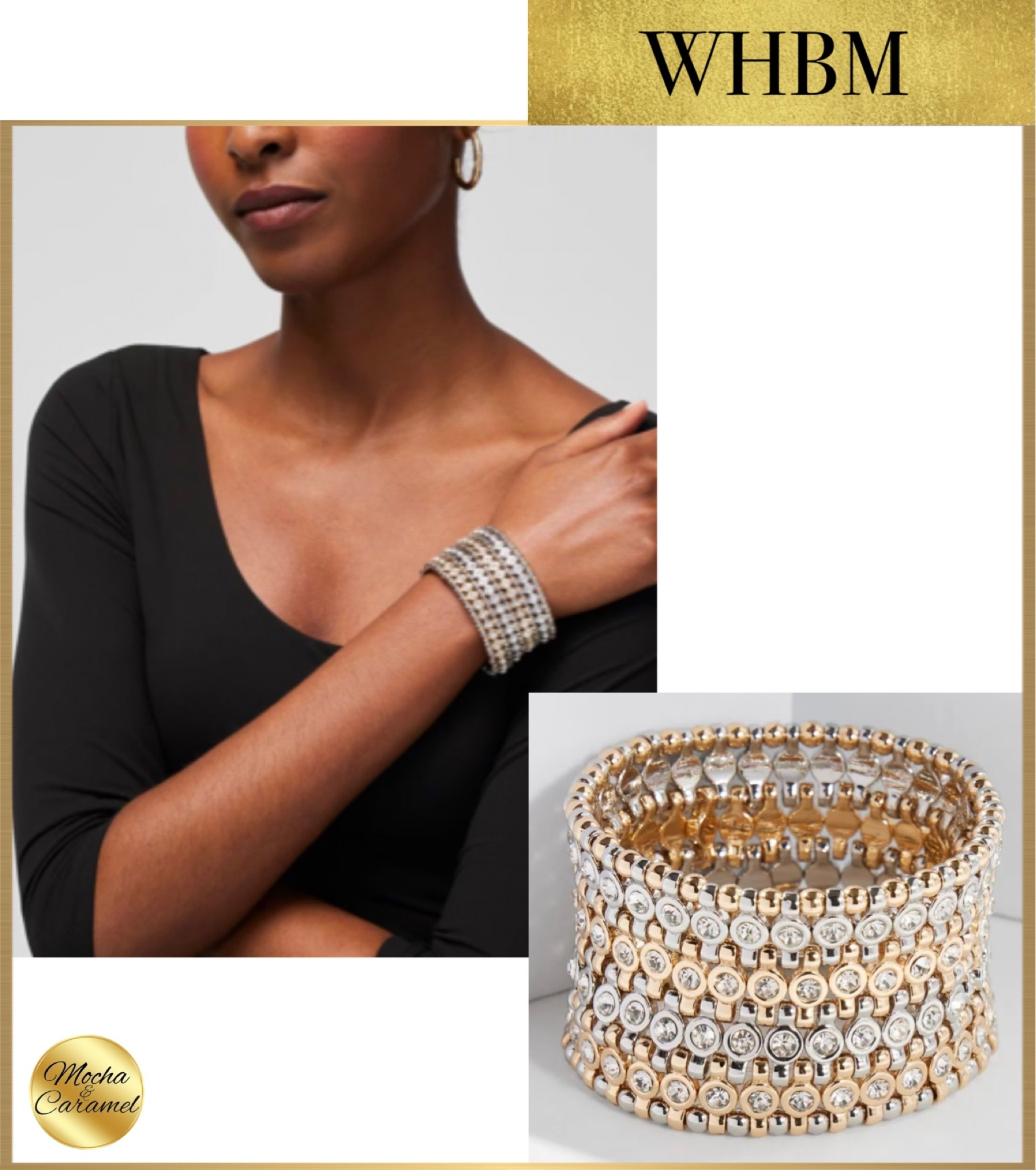 White House Black Market • Pavé-Accent Wide Stretch Bracelet

#LTKworkwear #LTKstyletip #LTKSeasonal
