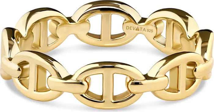Mariner Anchor Ring in Gold Plated Sterling Silver | Nordstrom