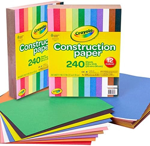Crayola Construction Paper, 240 Count, 2-Pack (total 480 count) | Amazon (US)