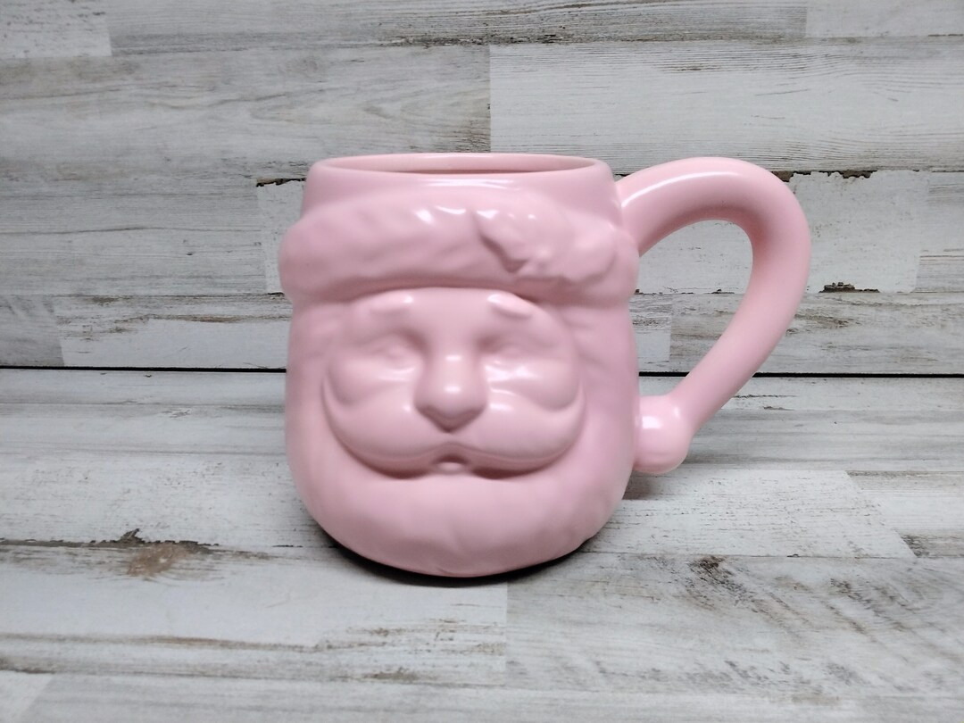 Santa Mug / Pink Santa's Face Mug / Pink Santa's Mug / Christmas Santa's Mugs | Etsy (US)