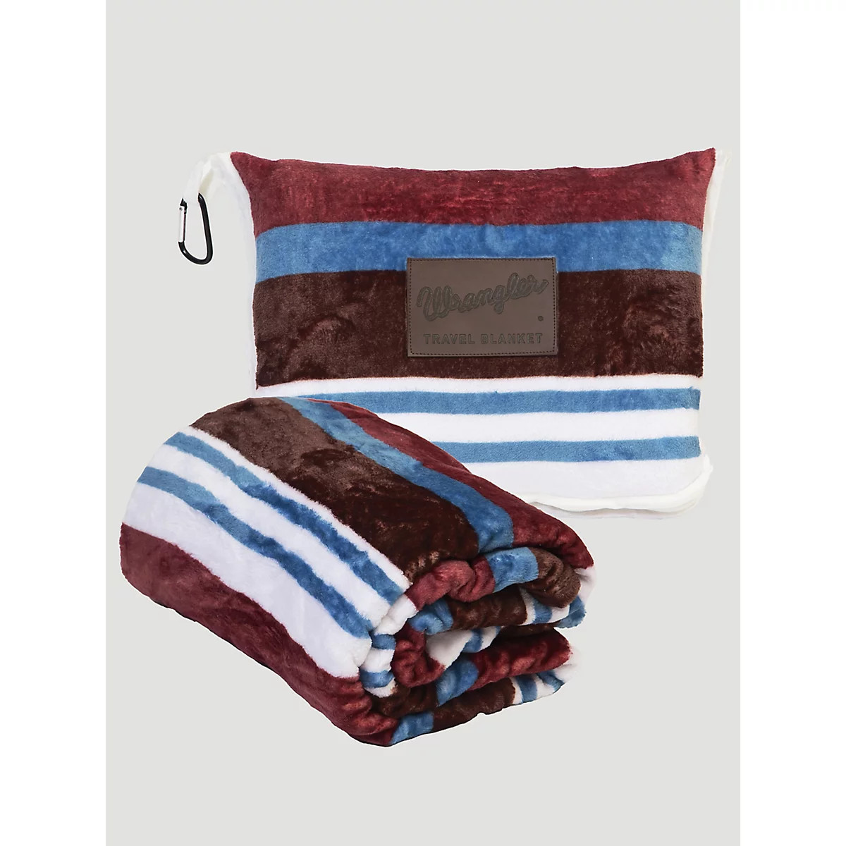 Wrangler Brushpopper Travel Blanket in Blue | Wrangler