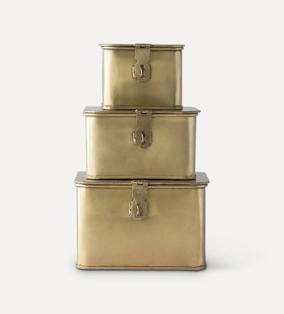 Hawthorne Brass Boxes | Le Maé by Lindye