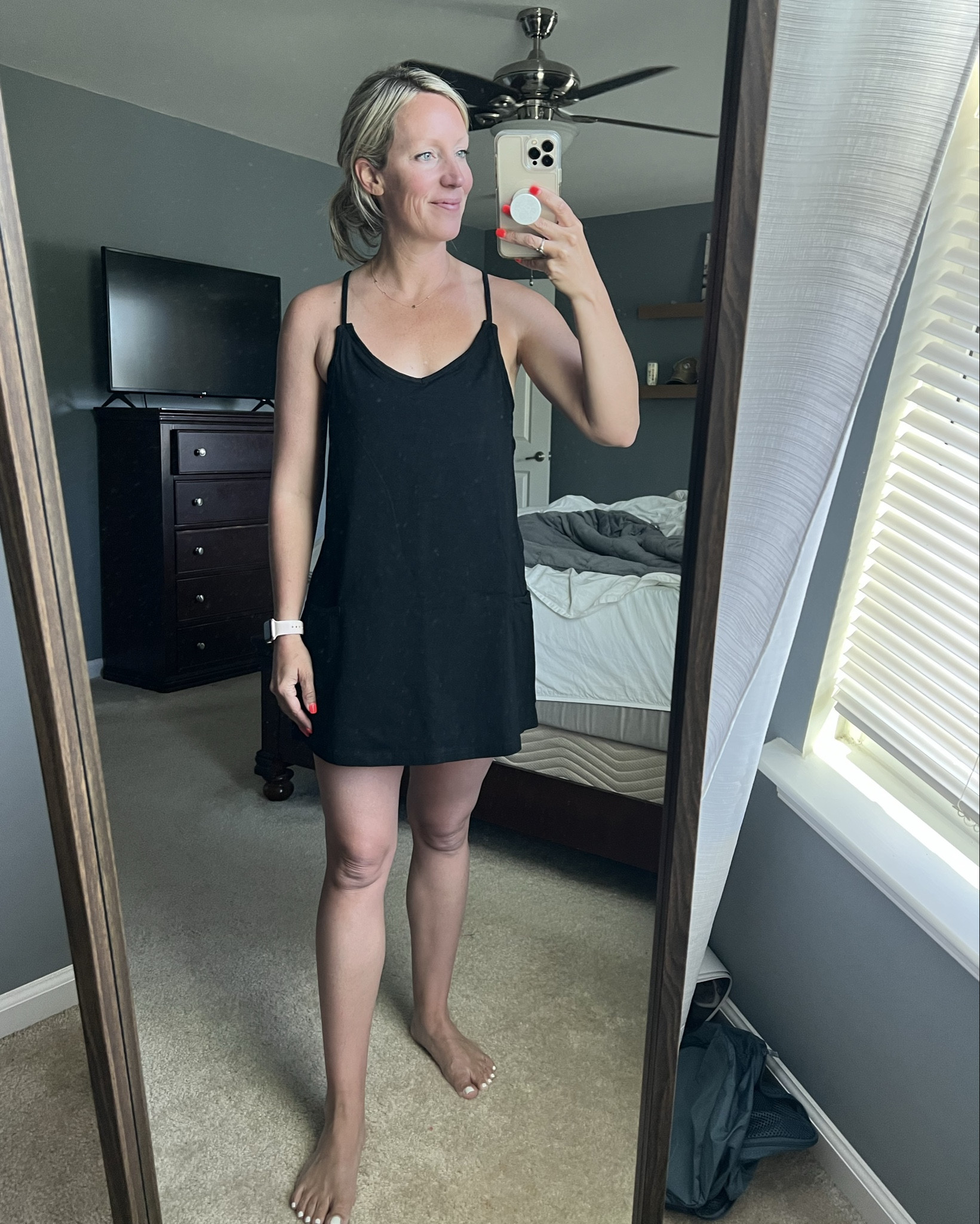 Dupe for the Free People Hot Shot Mini Dress with built-in shorts! Wearing a Small. And a dupe for the Lululemon ribbed tank for a fraction of the price! Wearing a size 6! 133 lbs, 5’4” for reference. 

#LTKSeasonal #LTKActive #LTKFindsUnder50