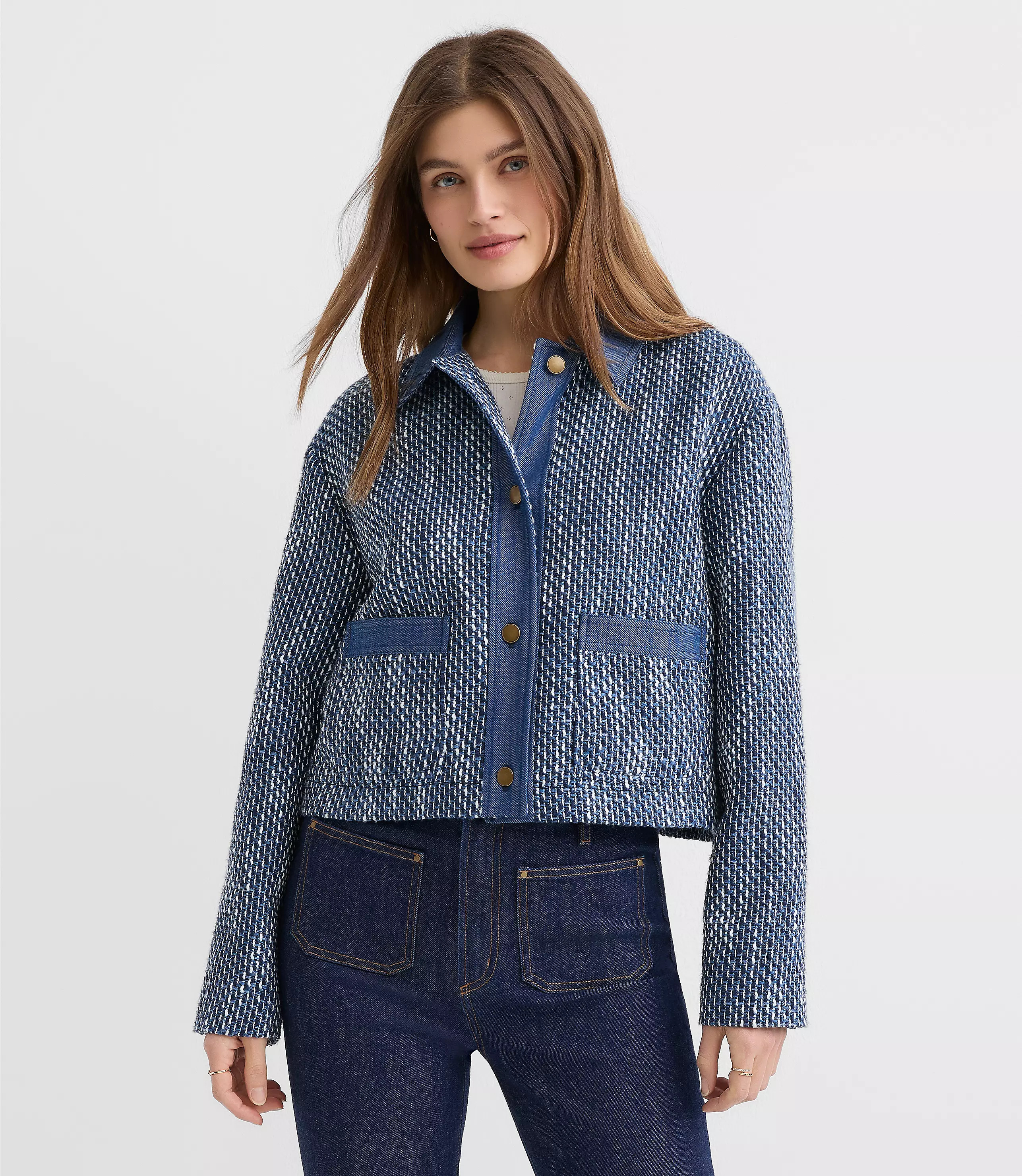Denim Tweed Jacket | LOFT