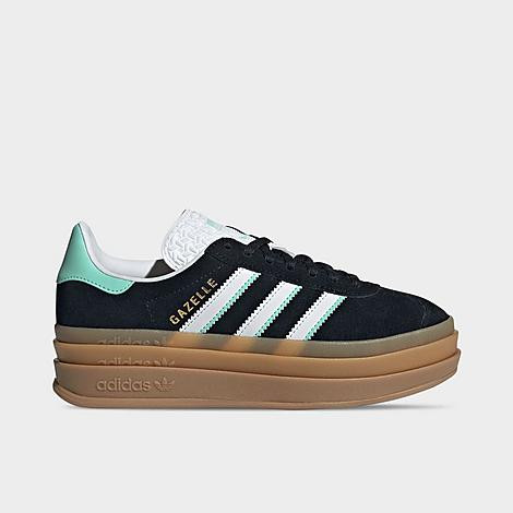 adidas Girls' Big Kids Originals Gazelle Bold Casual Shoes in Core Black/Cloud White/Gum Size: 6.0 | Finish Line (US)