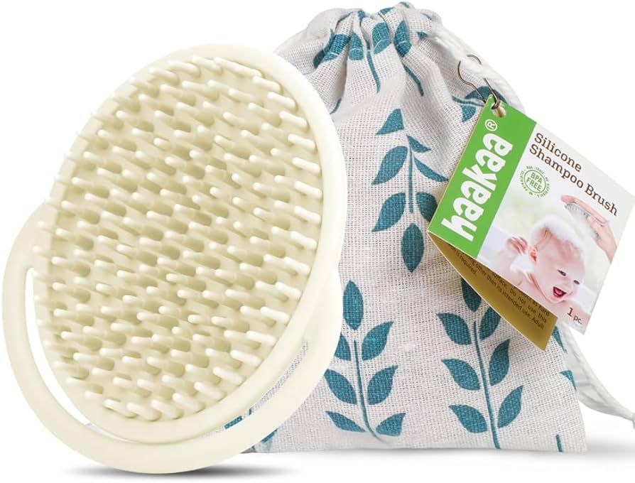Haakaa Silicone Shampoo Brush - Soft Cradle Cap Brush Comb | Hair Scalp Massager, Soft Bristles f... | Amazon (CA)