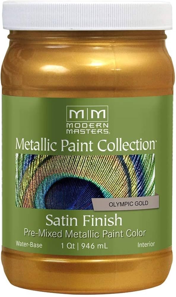 qt Modern Masters ME659 Olympic Gold Metallic Paint Collection, Satin Water-Based Decorative Meta... | Amazon (US)