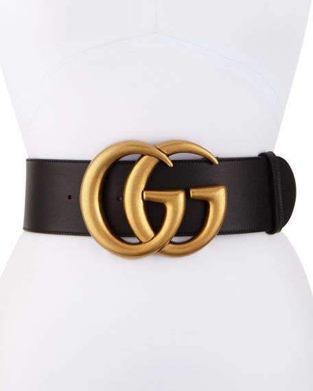 Gucci Adjustable GG Belt, Black | Neiman Marcus