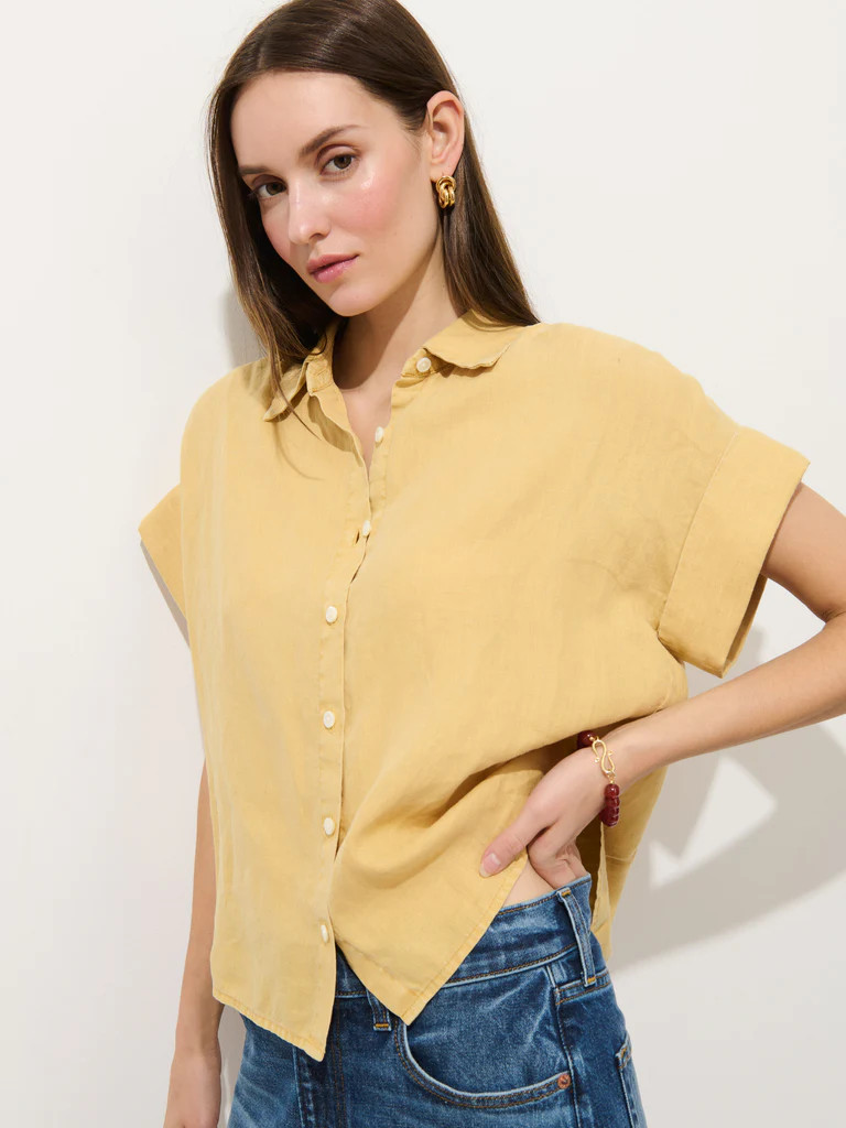 Maddie Blouse In Linen | Alex Mill