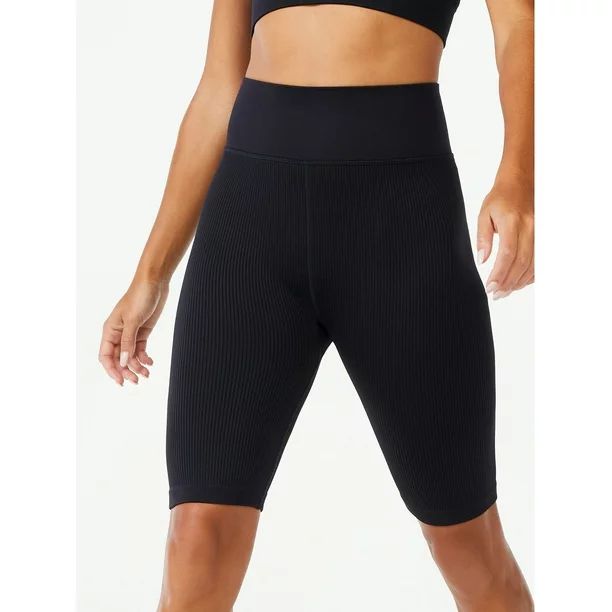 Love & Sports Women’s Seamless Ribbed Bike Shorts - Walmart.com | Walmart (US)
