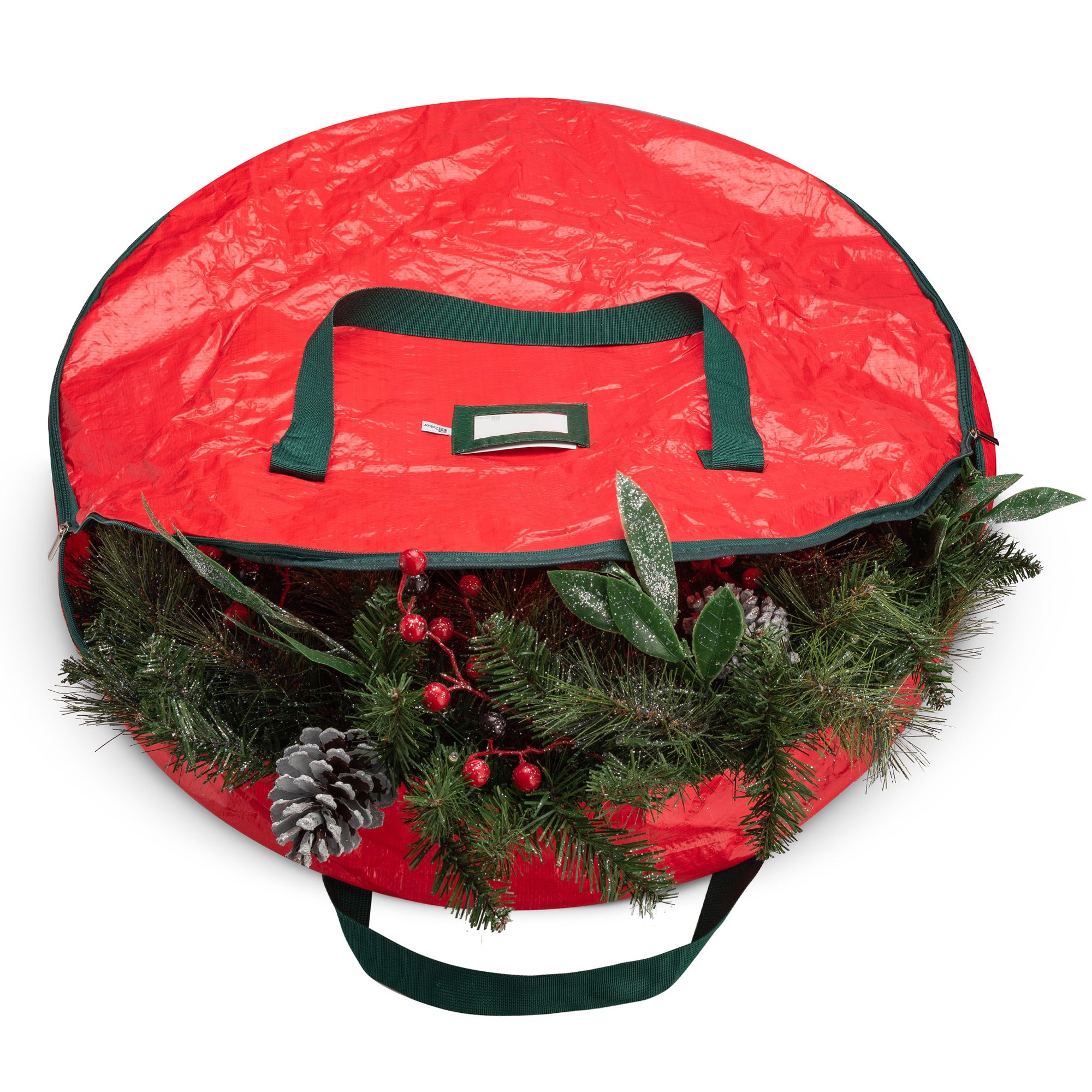 Holiday Christmas Wreath Storage Bag 36" - Water Resistant Fabric Storage Dual Zippered Bag for H... | Walmart (US)