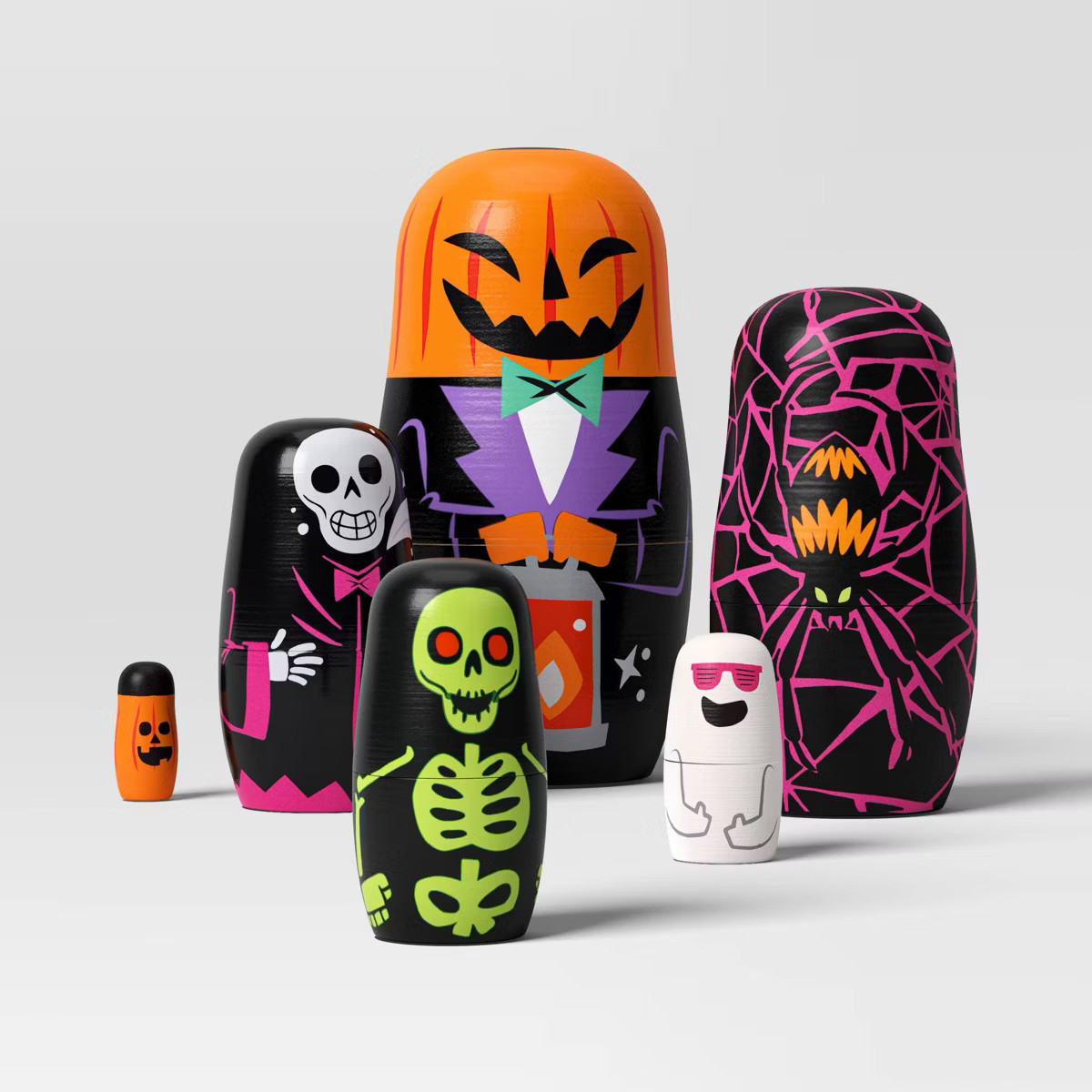 6pc Wood Nesting Doll Halloween Figurine Set - Hyde & EEK! Boutique™,  Indoor Nature Theme Deco... | Target