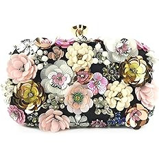 Lanpet Women Clutches Flower Evening Handbag Chain Strap Shoulder Bag | Amazon (US)