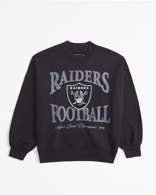NFL Las Vegas Raiders Graphic Oversized Sunday Crew | NFL NFL | Abercrombie.com | Abercrombie & Fitch (US)