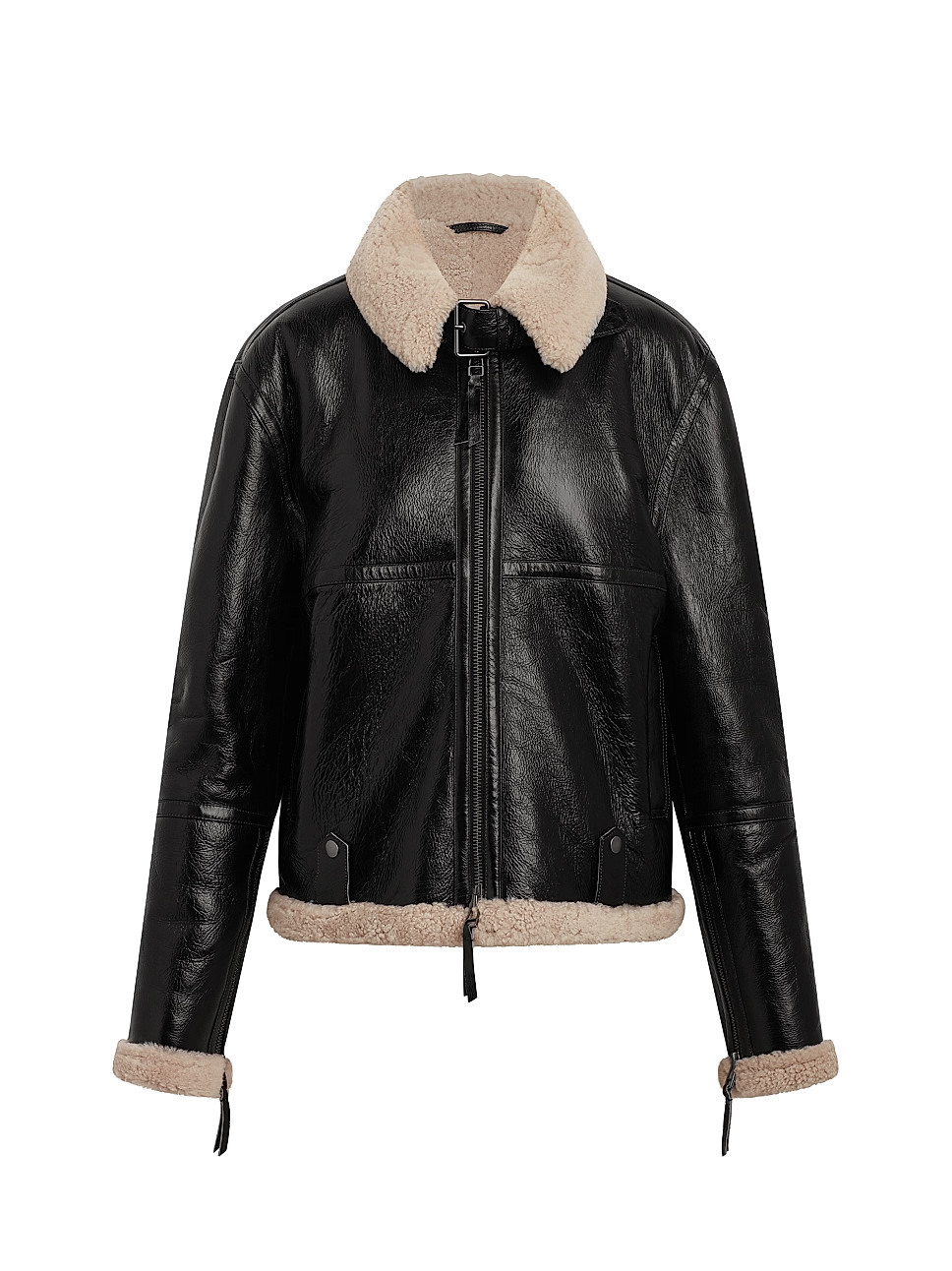 Irvin Shearling-Trimmed Leather Aviator Jacket | Saks Fifth Avenue