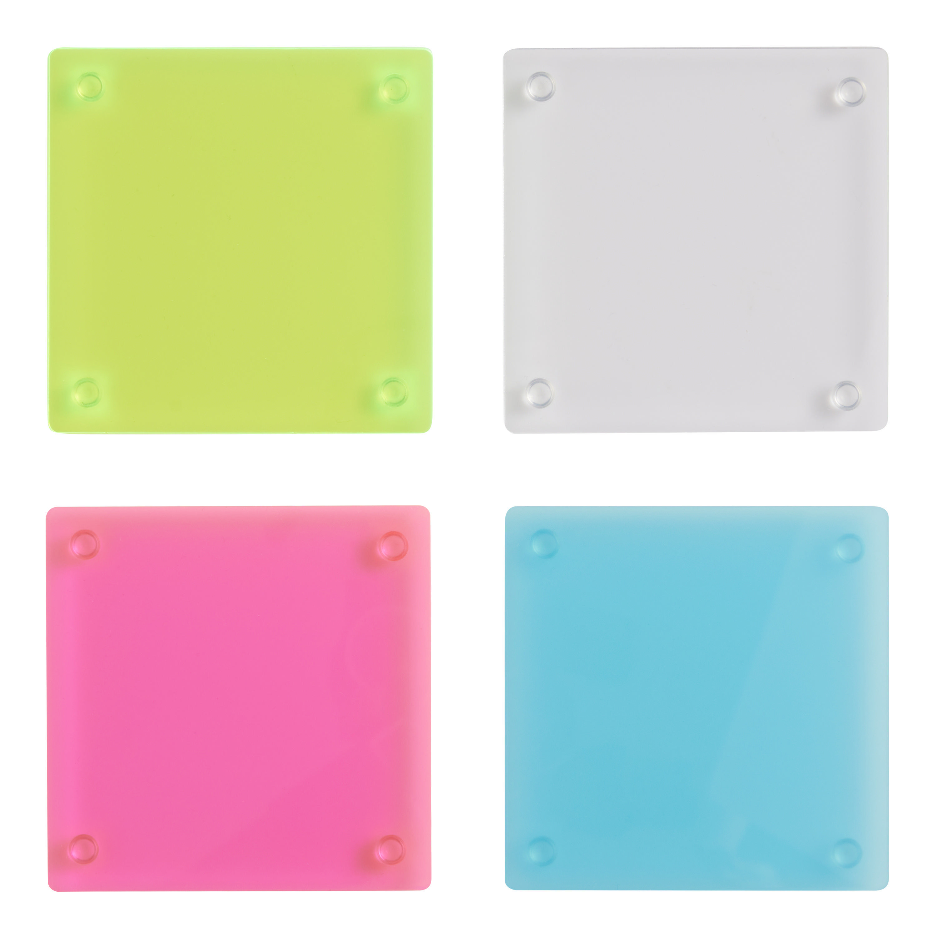 Square Multicolor Acrylic Coasters 4 Pack | World Market