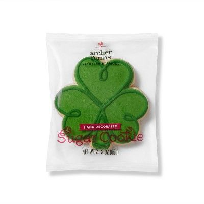 St. Patrick's Day Clover Sugar Cookie - 2.12oz - Archer Farms™ | Target