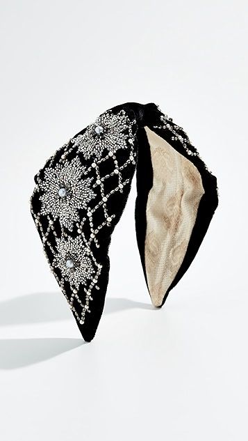 Black Velvet Embellished Headband | Shopbop