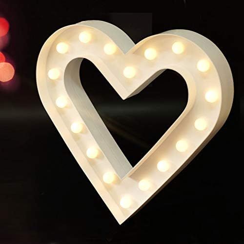 Bright Zeal 12 Inch Lighted Heart Marquee Light - Heart Light Up Signr Large Marquee Hearts With Tim | Amazon (US)