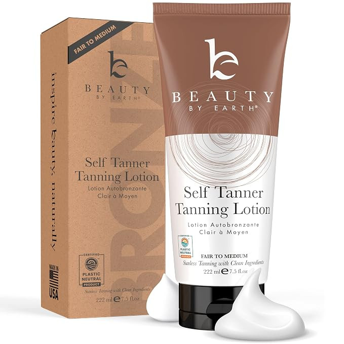 Sunless Tanning Lotion Self Tanner - Sunless Tanner for Natural Glow Body Bronzer, Long Lasting F... | Amazon (US)