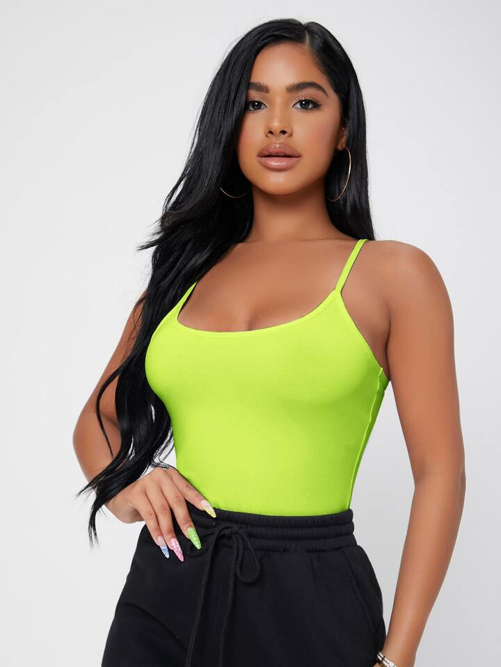 SHEIN PETITE Solid Slim Cami Top | SHEIN
