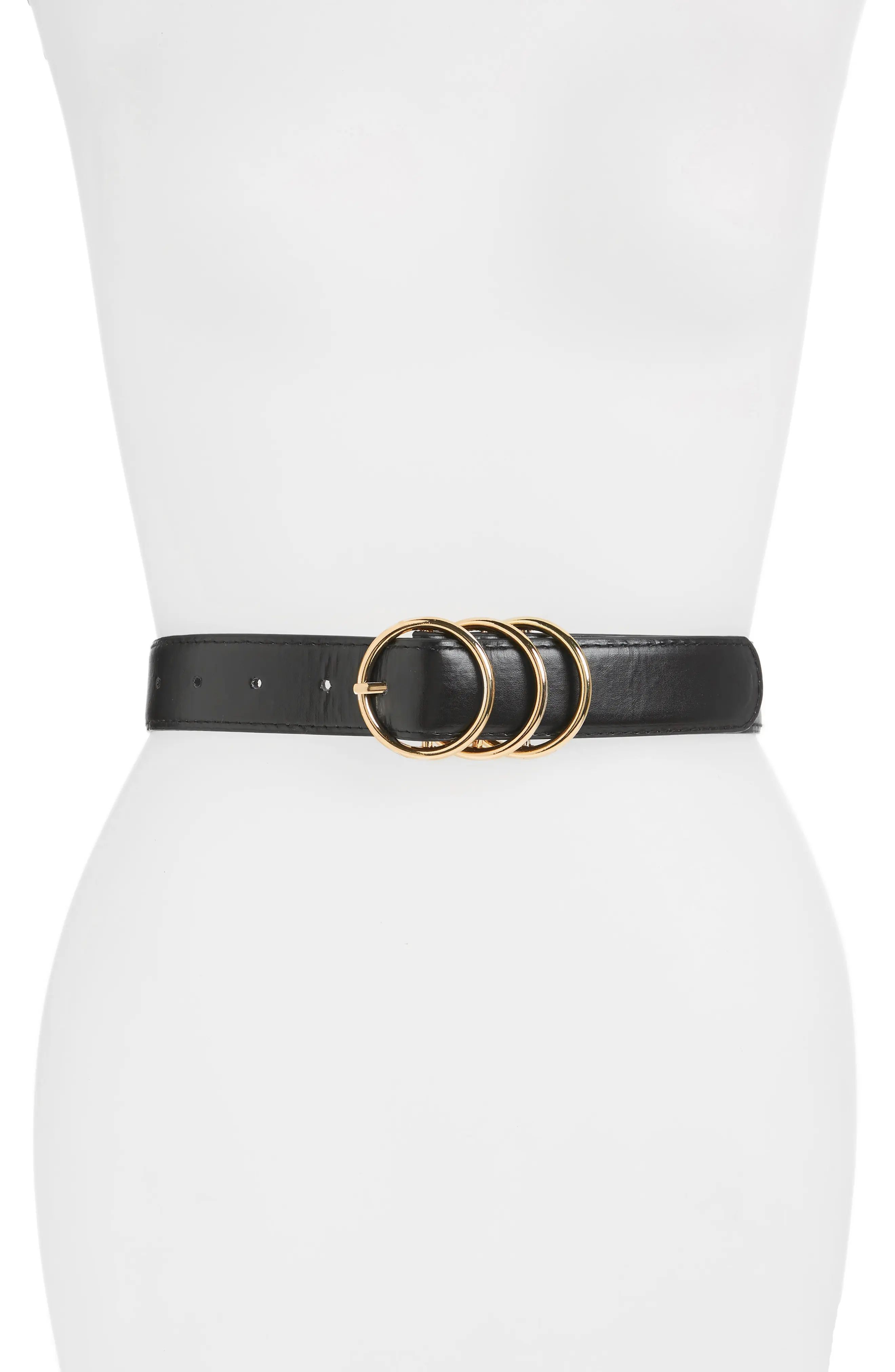 BP. 3-Ring Buckle Faux Leather Belt | Nordstrom