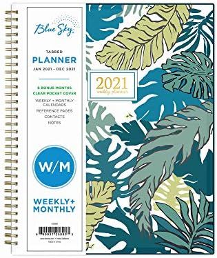 Blue Sky 2021 Weekly & Monthly Planner, Flexible Cover, Twin-Wire Binding, 8.5" x 11", Grenada (1... | Amazon (CA)