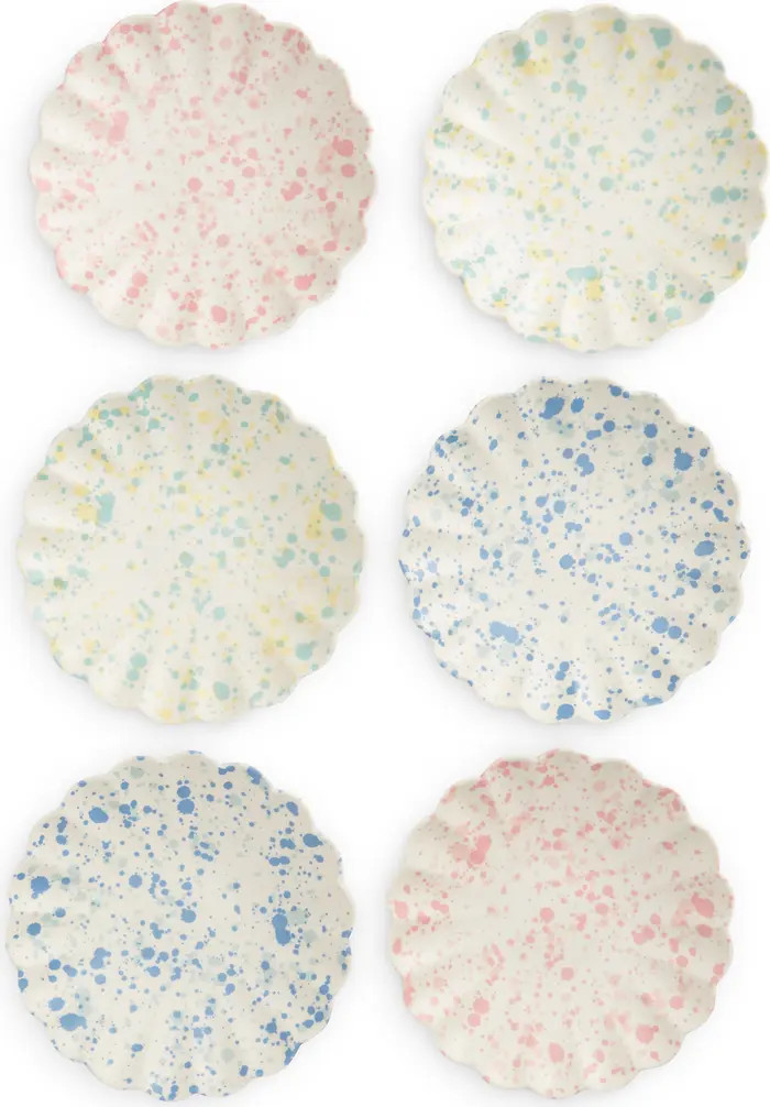 Speckled Set of 6 Reusable Bamboo Party Plates | Nordstrom