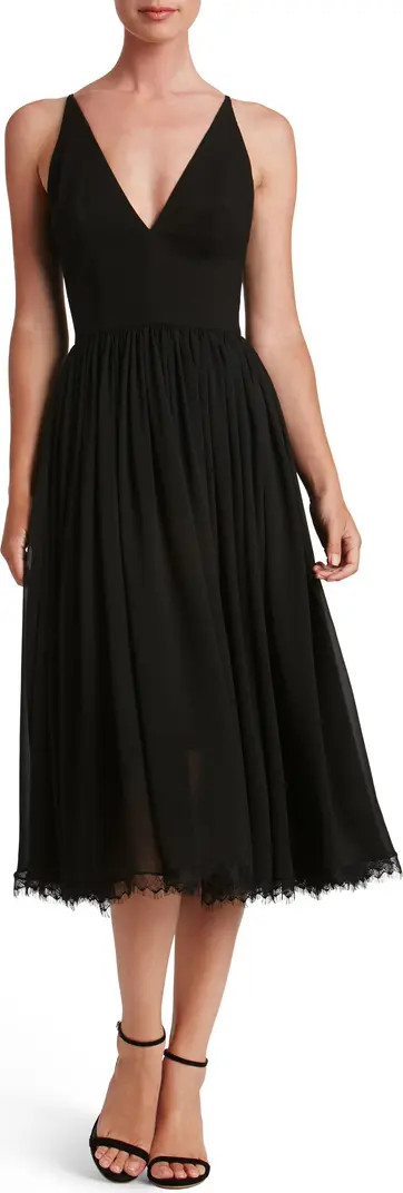 Alicia Mixed Media Midi Dress | Nordstrom