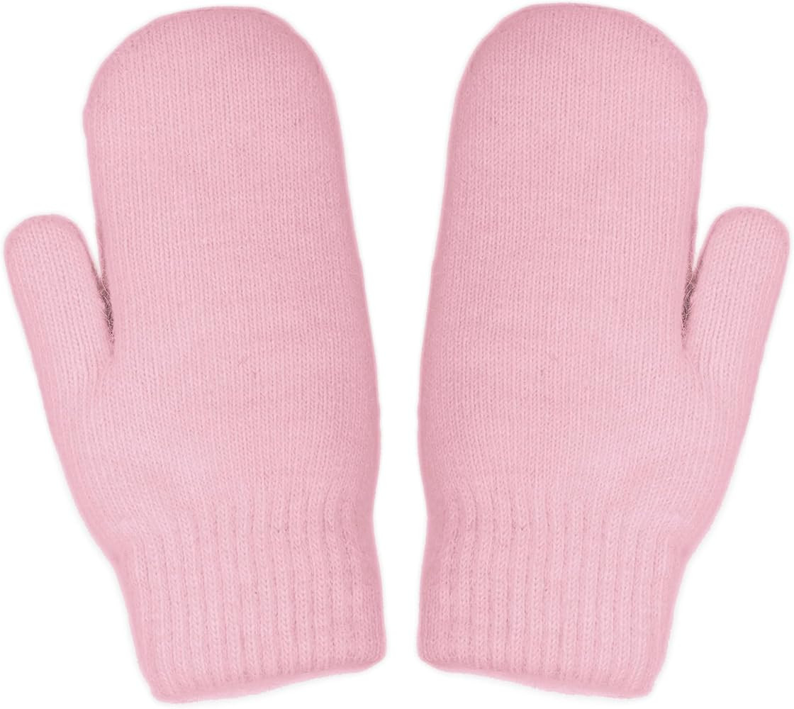 Winter Warm Mittens for Women - Cold Weather Stretch Thick Lining Knitted Gloves S/M | Amazon (US)
