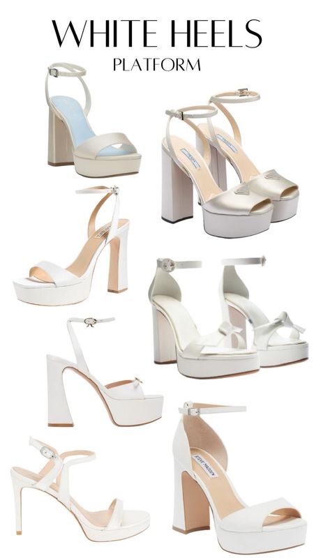 White bridal heels with platform for extra comfort and height 🤍🤍🤍 

#LTKwedding #LTKparties #LTKstyletip