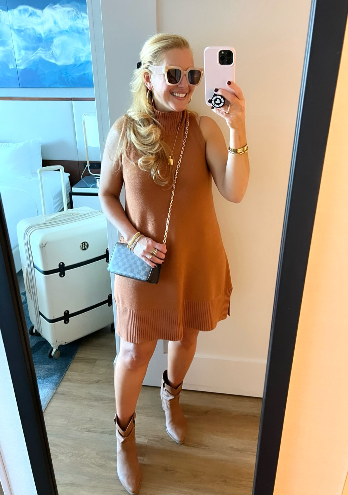 This sweater dress is perfect for fall living in Florida. Love that it’s sleeveless, making it easy to layer a denim jacket.

This sweater dress is so comfortable! I own it in black too and wore the black sweater dress to THE 1975 concert.


Sleeveless sweater dress medium 
Western boots size 10





#LTKSeasonal #LTKShoeCrush #LTKStyleTip #LTKItBag #LTKFindsUnder100 #LTKOver40 #LTKMidsize #LTKTravel #LTKFallSale #LTKU #LTKCon #LTKFindsUnder50 #LTKNYFW