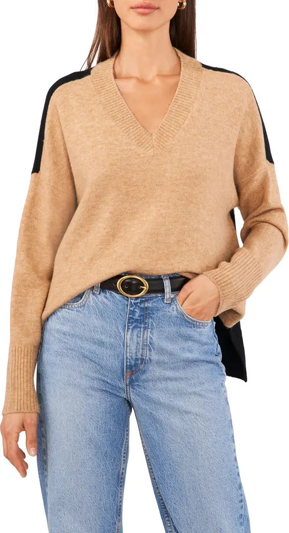Contrast High-Low Sweater | Nordstrom