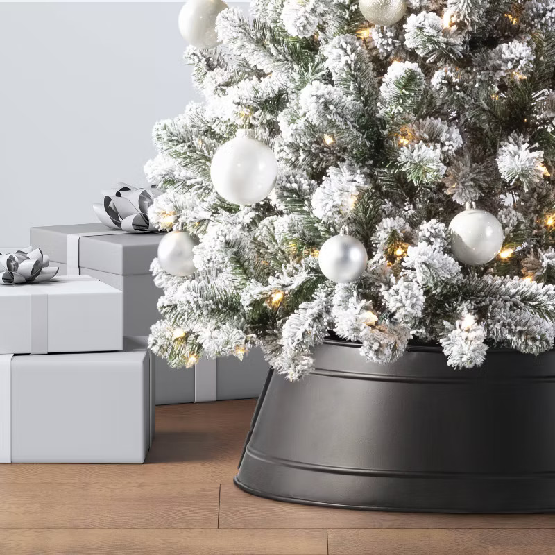 25" Metal Christmas Tree Collar Black - Wondershop™ | Target