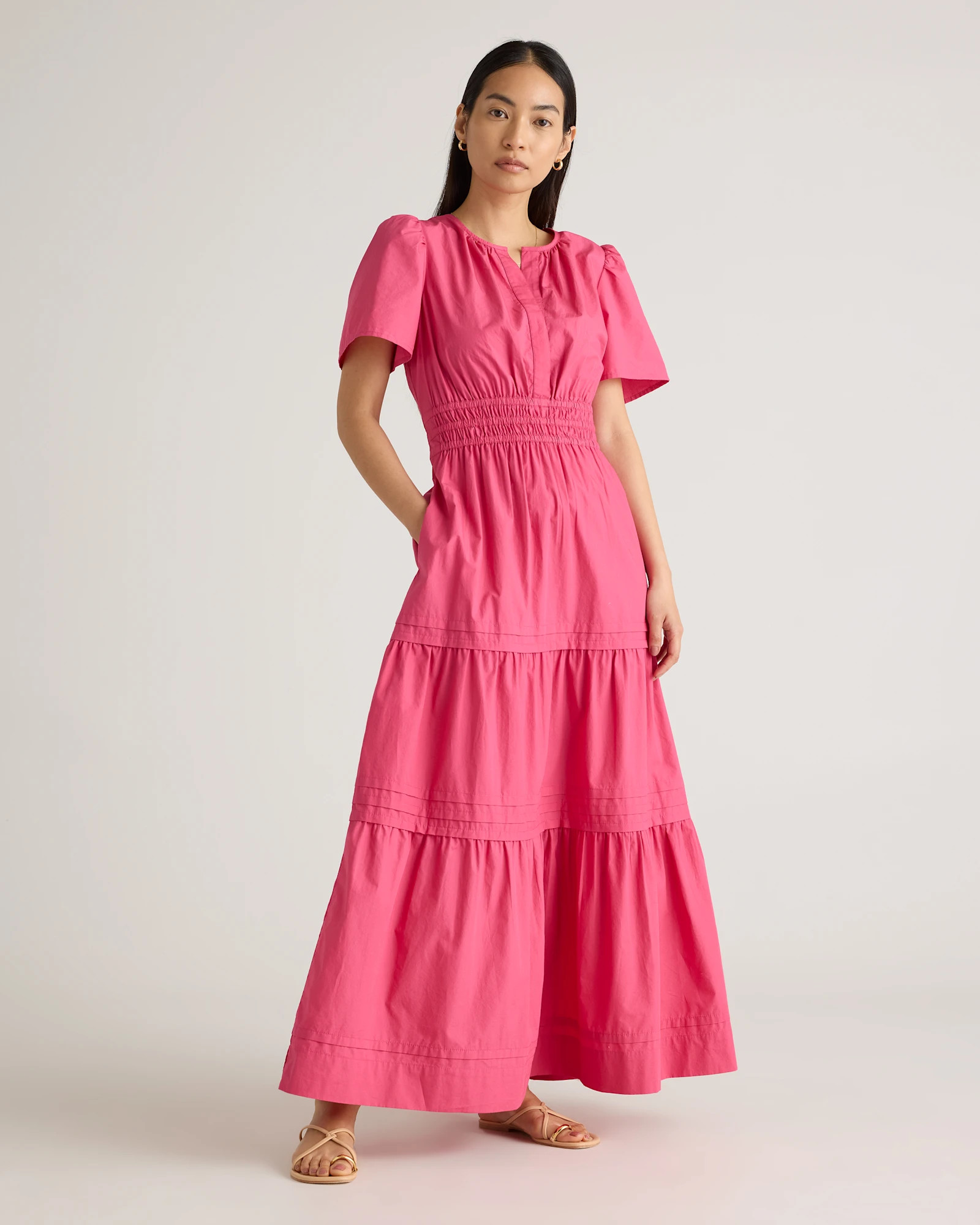100% Organic Cotton Tiered Maxi Dress | Quince
