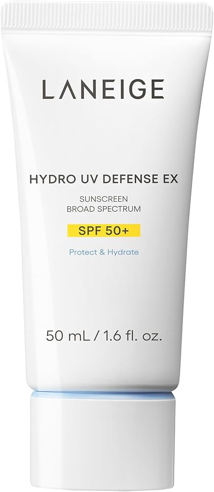 LANEIGE Hydro UV Defense Sunscreen Broad Spectrum SPF 50+: Korean Sunscreen, No White Cast, Derma... | Amazon (US)