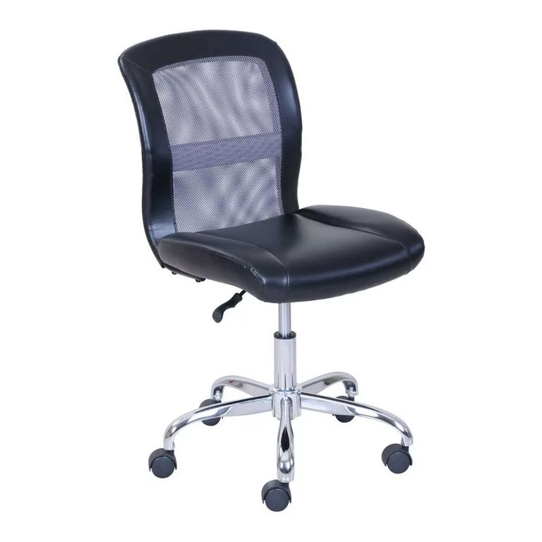 Mainstays Mid-Back, Vinyl Mesh Task Office Chair, Black and Gray | Walmart (US)