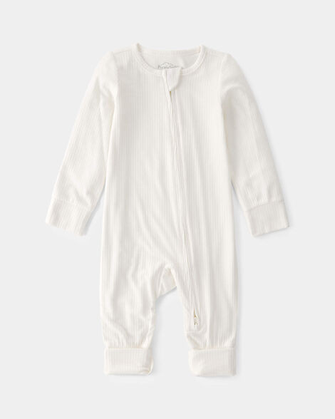 Baby 2-Way Zip PurelySoft Sleep & Play Pajama - Cream | Carter's Inc