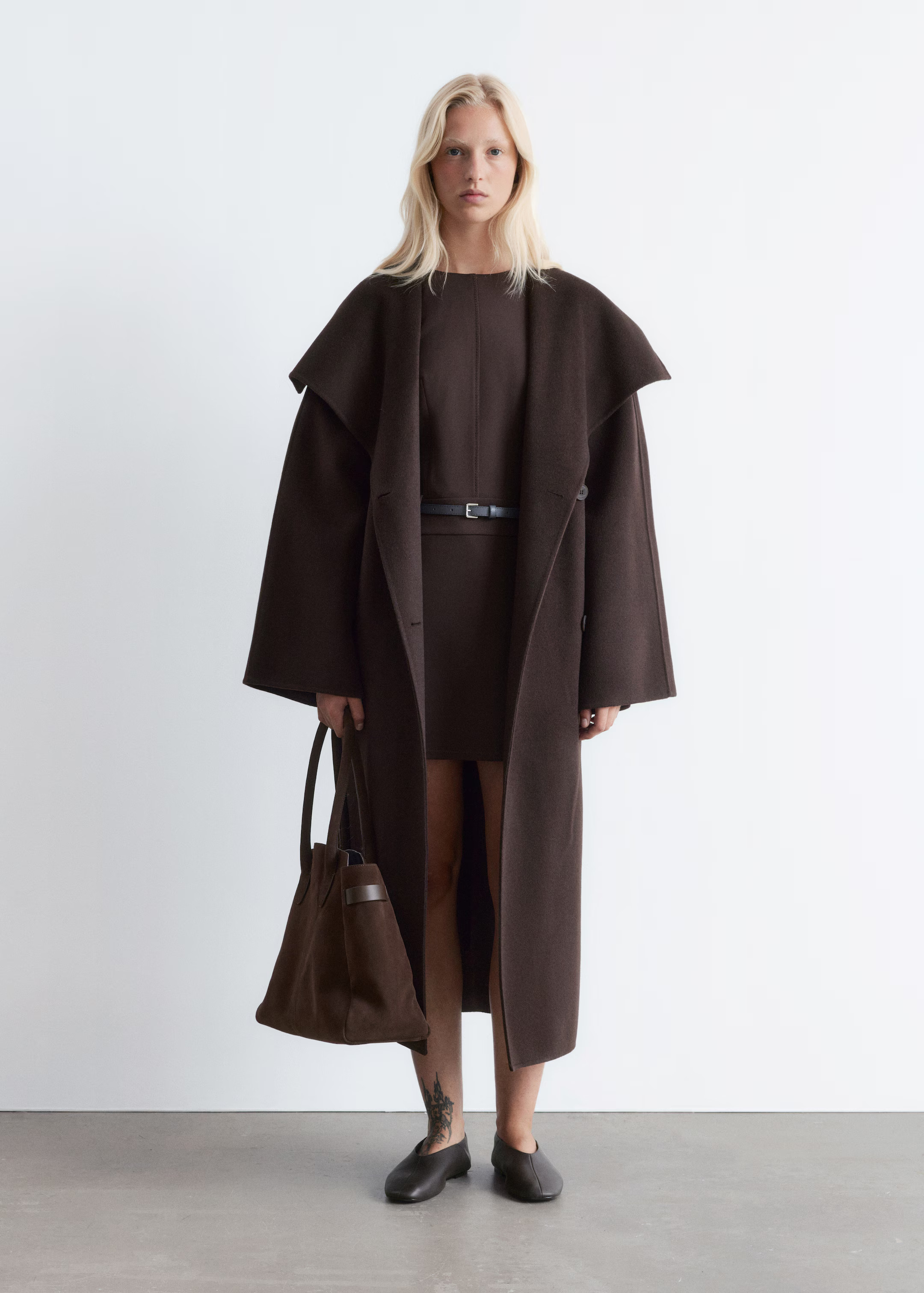 Shawl-Collar Wool Maxi Coat | H&M (UK, MY, IN, SG, PH, TW, HK)