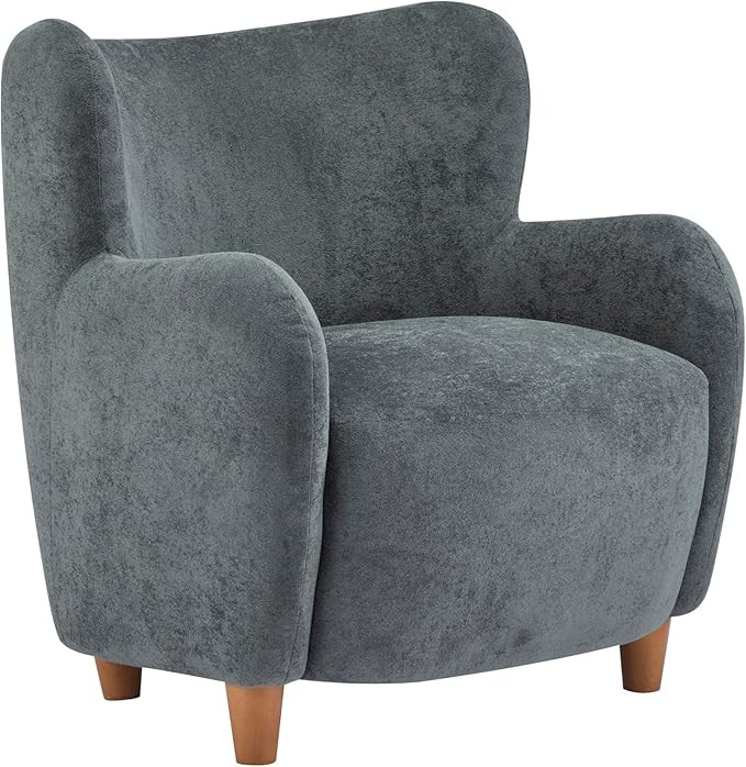 Christopher Knight Home Auden Low Profile Wingback Accent Chair, Fabric Club Chair, Velvet Uphols... | Amazon (US)