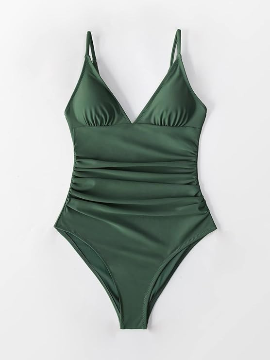 CUPSHE Women's One Piece Swimsuit Tummy Control V Neck Bathing Suits | Amazon (US)