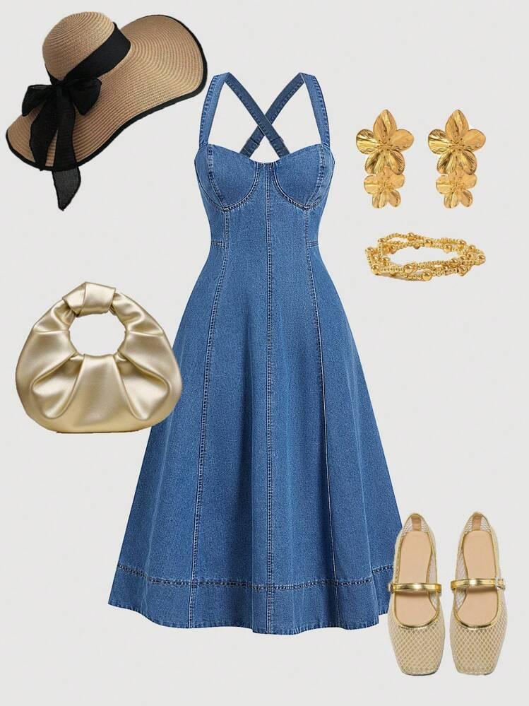 Denim Dress  | SHEIN