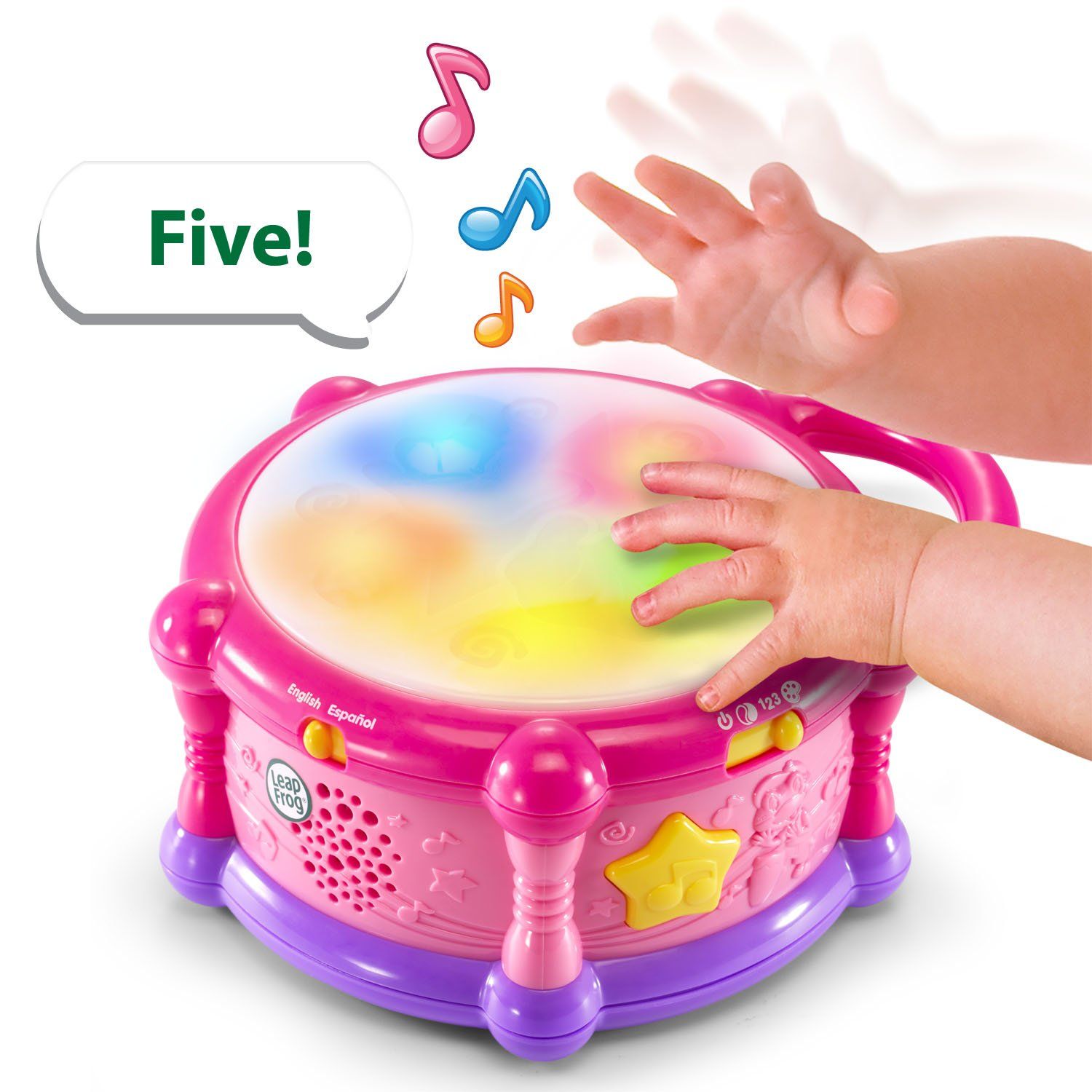 LeapFrog Learn & Groove Color Play Drum Bilingual, Pink (Amazon Exclusive) | Amazon (US)