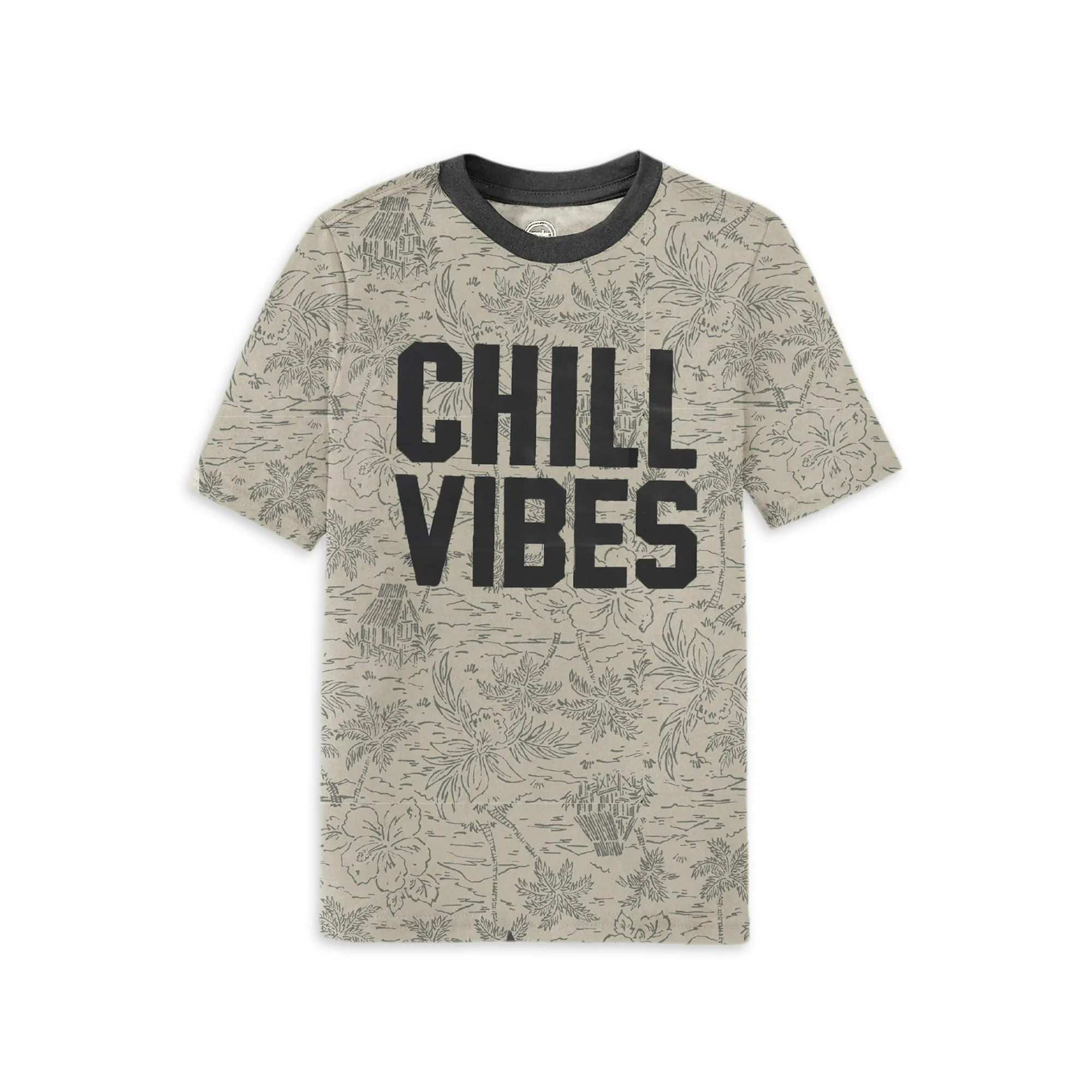 Wonder Nation Boys 4-18 & Husky "CHILL VIBES" Graphic Short Sleeve Tee | Walmart (US)