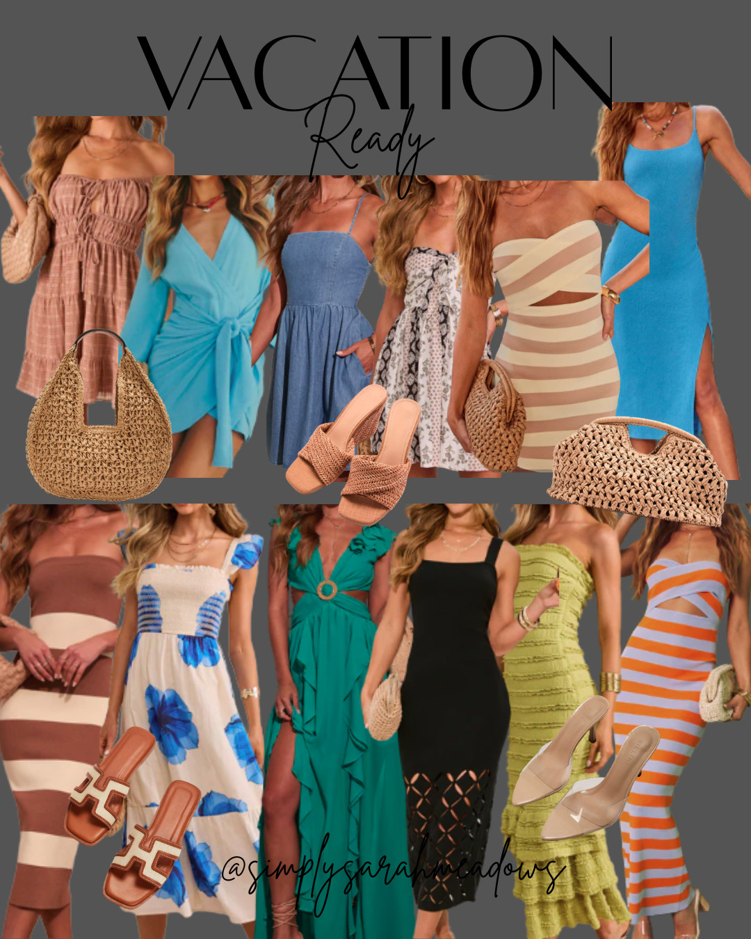 Vacation ready looks! From breezy dress to easy statement pieces, these outfits are perfect for beach dinners, resort nights, and strolling around on vacation. I love how effortless these styles are- just add a woven bag and neutral sandals and you're set. Everything is linked on my LTK! Use code VACAY40 for 40%off. #LTKTravel #LTKStyle #LTKVacation #LTKSeasonal #VacationOutfits #ResortWear #BeachStyle #VacationStyle #SummerFashion #SummerStyle #OutfitIdeas #OutfitInspo #StyleInspiration #FashionInspo #EasyStyle #ResortStyle #MomStyle #TrendingNow 

 #LTKSpringSale #LTKSwim #LTKTravel