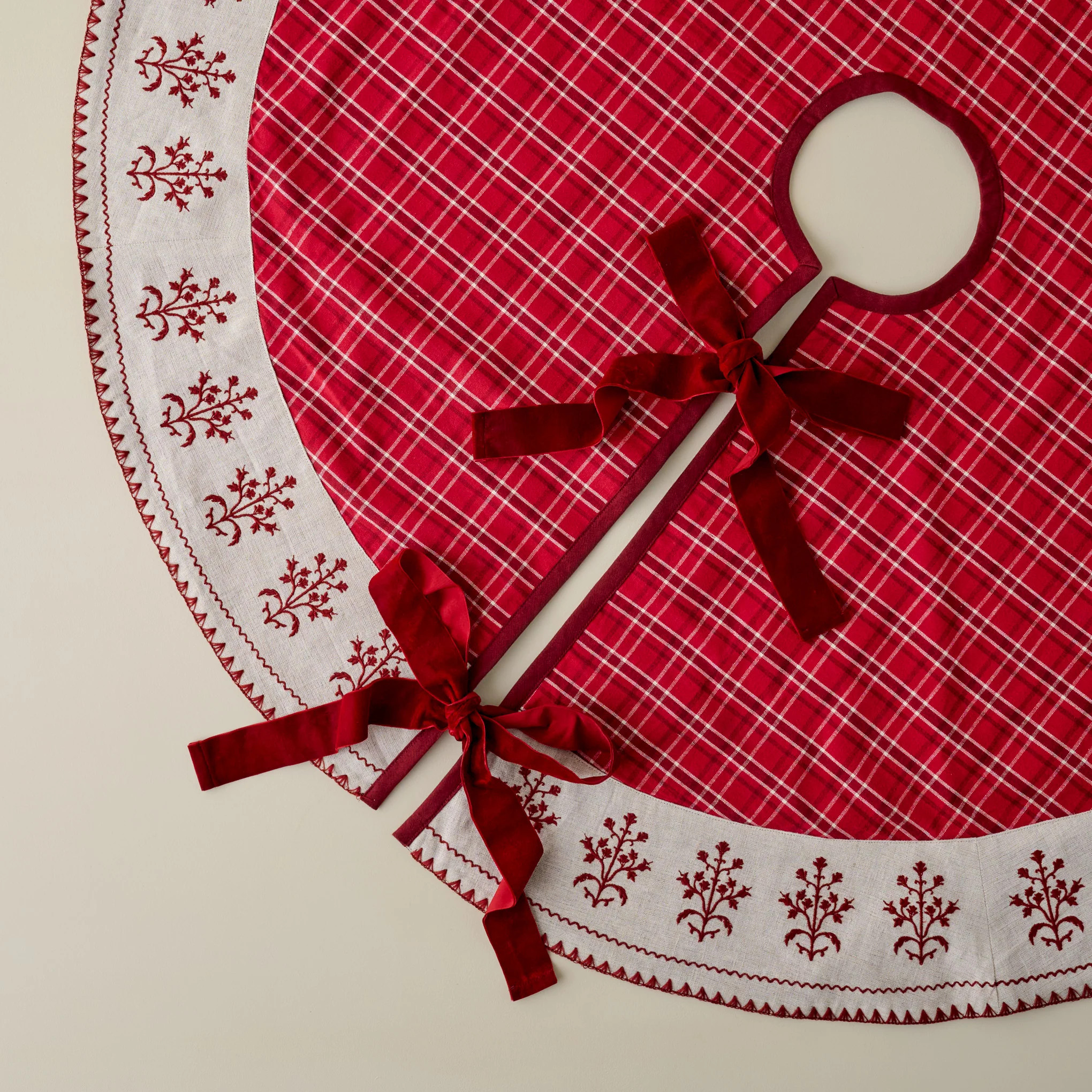 Vintage Red Plaid Tree Skirt | Magnolia